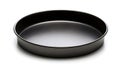Round nonstick pizza pan baking tray kitchenware isolated Royalty Free Stock Photo