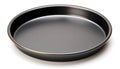 Round nonstick pizza pan baking tray kitchenware isolated Royalty Free Stock Photo