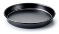 Round nonstick pizza pan baking tray kitchenware isolated Royalty Free Stock Photo