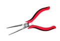 Round nose pliers long red black isolate Royalty Free Stock Photo