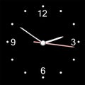 Round office wall clock isolated on black. vector Royalty Free Stock Photo