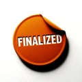 Round orange sticker \