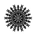 Round ornament of lace snowflake. Vector design element. Ornamental elegant detail Royalty Free Stock Photo