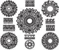 Round Ornament Pattern with brash Royalty Free Stock Photo