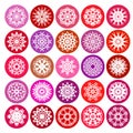 Round Ornament Set Royalty Free Stock Photo