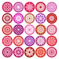 Round Ornament Set Royalty Free Stock Photo