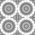 Round ornamental mandala seamless pattern texture. Royalty Free Stock Photo