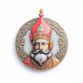 Bearded King Kashmir Medallion Pin - Dmitry Spiros Style