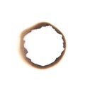 Paper burn mark stain isolated