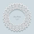 Round paper lace frame