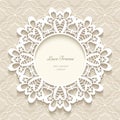 Round paper lace frame