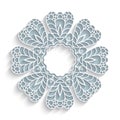 Round paper lace frame