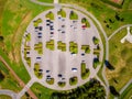 Round Parking Lot seen from directly above