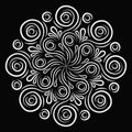 Round pattern mandala for meditation. Circle decoretive vector elements