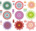 Round Pattern with Pattern brash Royalty Free Stock Photo