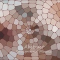 Round pattern of paving slabs. Multi-colored stone mosaic. Royalty Free Stock Photo