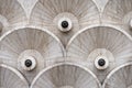 Round patterns at the Cascade stairway in Yerevan, Armenia Royalty Free Stock Photo