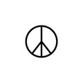 Round peace sign. Pacific sign eps ten