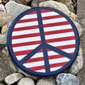 Peace Sign with American Colors