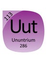 Round Periodic Table Element Symbol of Ununtrium Royalty Free Stock Photo