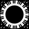 Round Piano Keyboard Frame Royalty Free Stock Photo