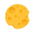 Round Piece of Cheese with Holes