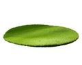 Round piece of green lawn isolated on a white background. Grass texture, 3d render. Golf concept Royalty Free Stock Photo