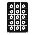 Round pills package icon, simple style Royalty Free Stock Photo