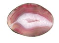 Round pink agate geode crystal