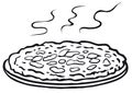 Round pizza (vector) Royalty Free Stock Photo