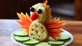 Creative Turkey Salad Pastry: A Delightful Fusion Of Food And Art Royalty Free Stock Photo