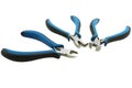 Round pliers, wire cutters and cutting pliers