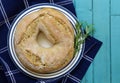 Round Potato Rosemary Bread With Hole Royalty Free Stock Photo