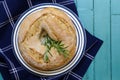 Round Potato Rosemary Bread With Hole Royalty Free Stock Photo