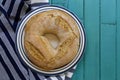 Round Potato Rosemary Bread With Hole Royalty Free Stock Photo