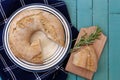 Round Potato Rosemary Bread With Hole Royalty Free Stock Photo