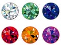 Round precious stones with sparkle