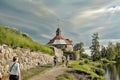 Round (Pugachev) tower. Korela. Priosersk. Russia. Royalty Free Stock Photo