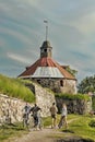 Round (Pugachev) tower. Korela. Priosersk. Russia. Royalty Free Stock Photo