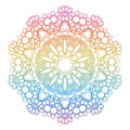 Round rainbow mandala background.