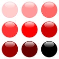 Round Red Web Buttons Royalty Free Stock Photo