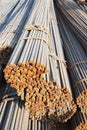 The round reinforcing steel rods Royalty Free Stock Photo