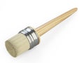 Round repair brush with wooden handle, paint tool