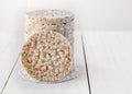 Round rice cakes Royalty Free Stock Photo