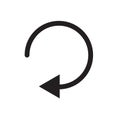 Round right arrow icon vector sign and symbol isolated on white