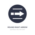 round right arrow icon on white background. Simple element illustration from UI concept