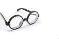 Round rimmed glasses with thick lenses. funny. Royalty Free Stock Photo