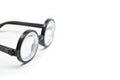 Round rimmed glasses with thick lenses. isolate. Royalty Free Stock Photo