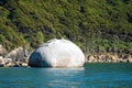 Round rock in Abel Tasman National Park, New Zealand Royalty Free Stock Photo