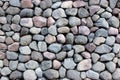 Round rocks stacked outside Royalty Free Stock Photo